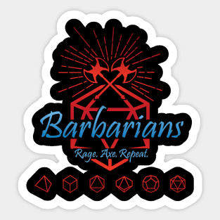 Barbarians - Rage Axe Repeat Sticker